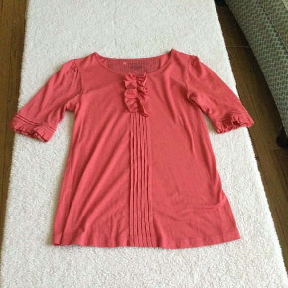 Anthropologie Little Yellow Button Ruffle - Sz Small - Picture 2 of 10